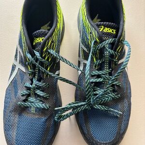 Asics Vibrant Blue and Lime Sneakers Size 12 Gel